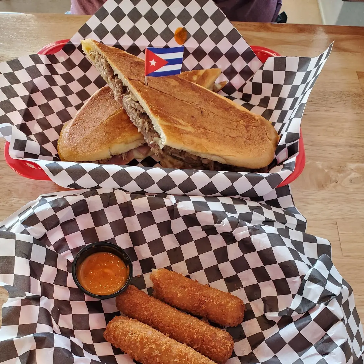 Cubano Sandwich and Croquetas De Jamón