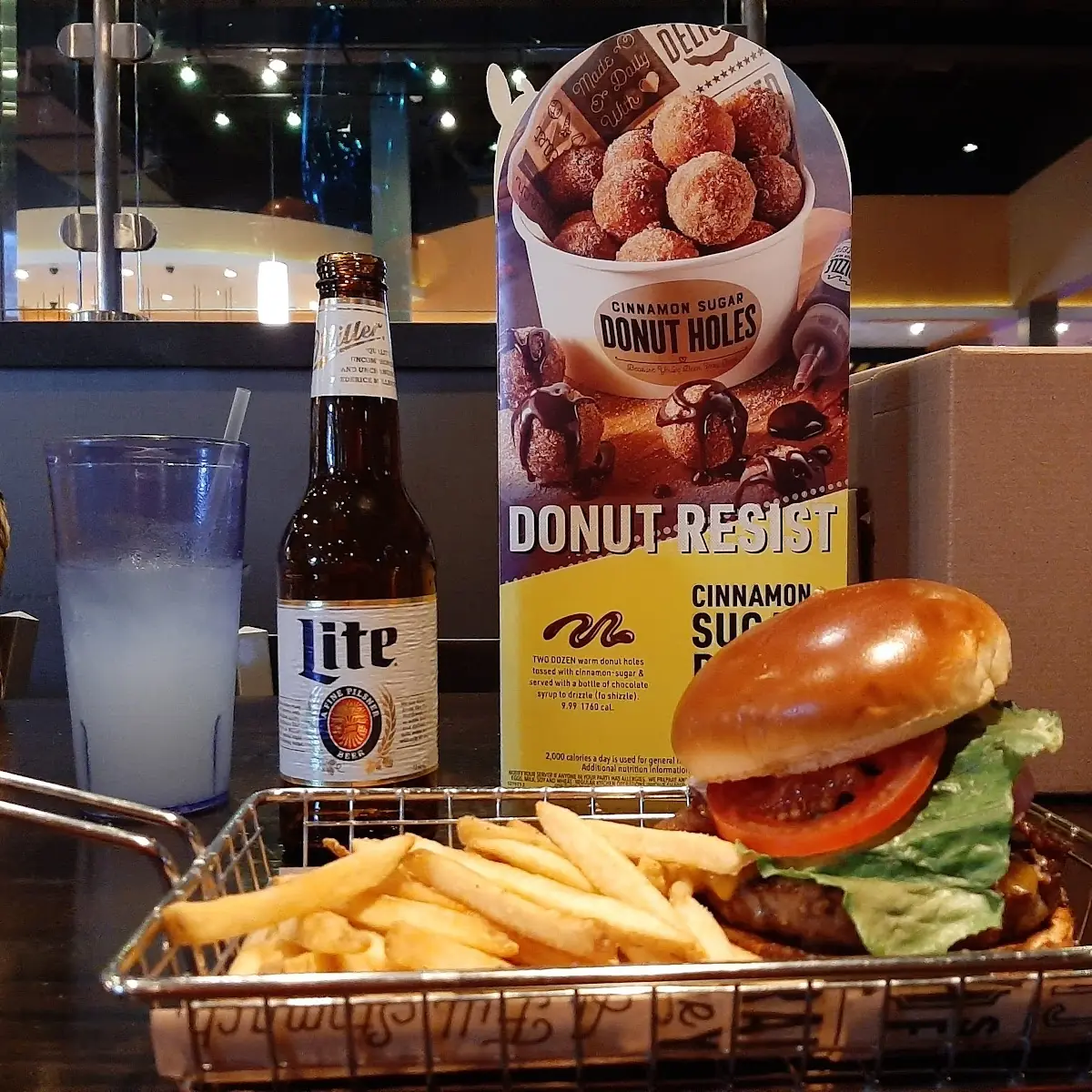 Bacon Cheddar Burger with Fries