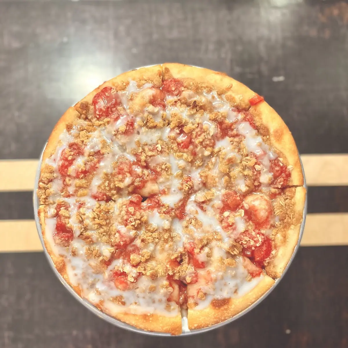 Rhubarb Dessert Pizza