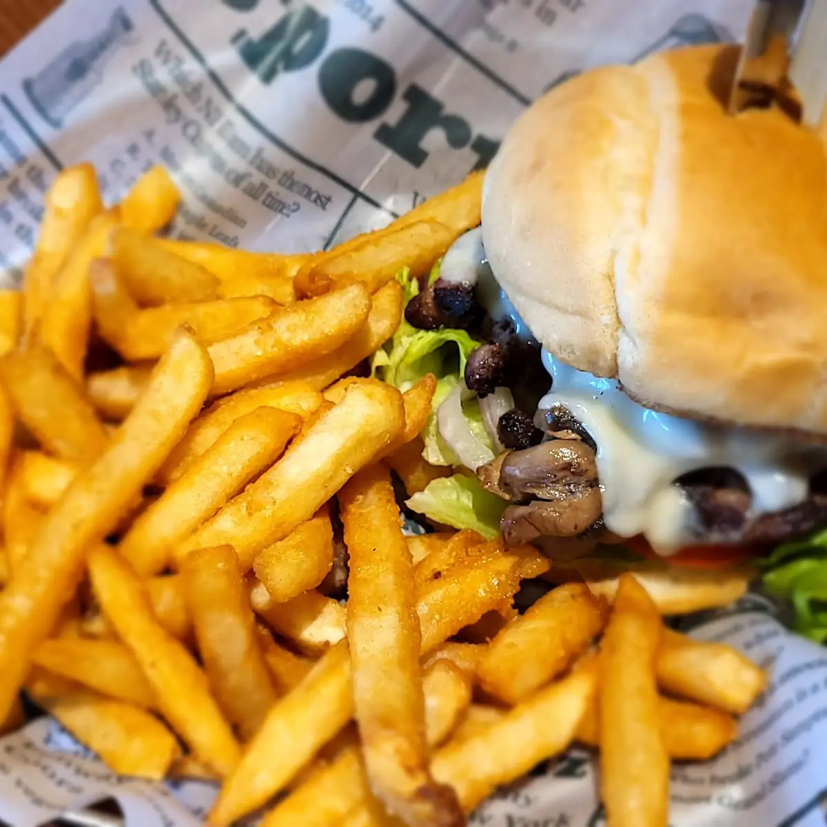 Mushroom Swiss Burger