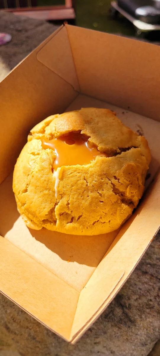Salted Caramel White Choc Cookie, Custard Canteen