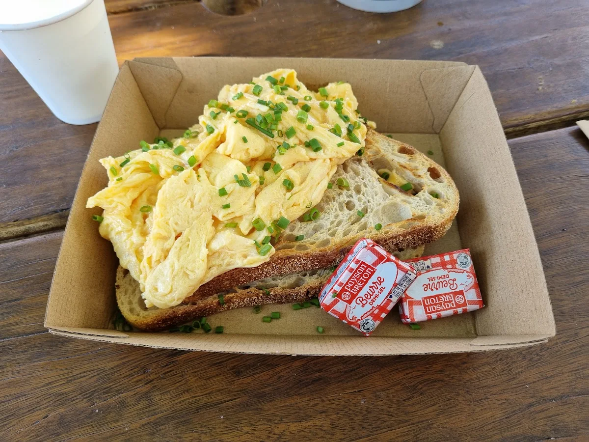 Scrambled Eggs on Sourdough, Custard Canteen