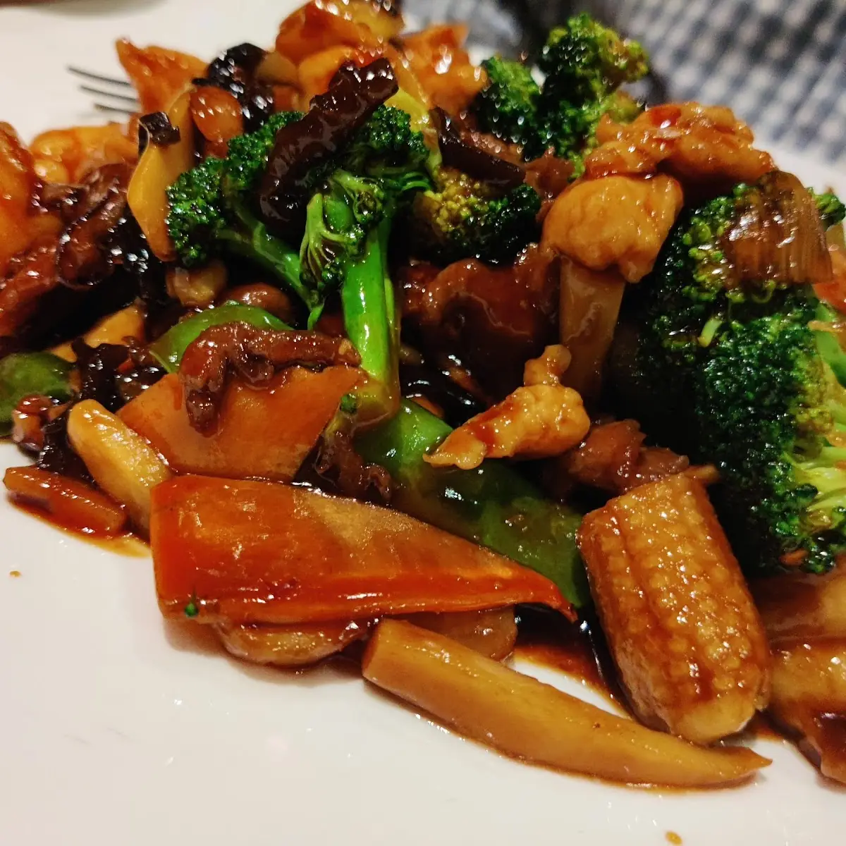 Triple Delight with Garlic Sauce