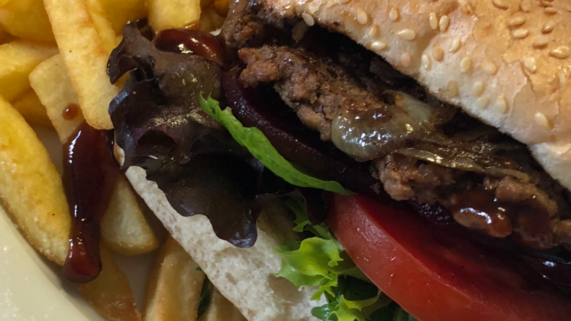 Beef Burger, Brew Espresso Depot