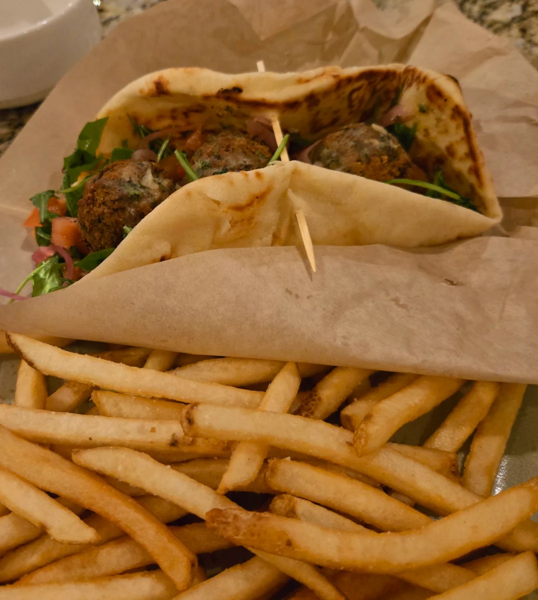 Falafel and Chips, Blaze Bistro and Lounge