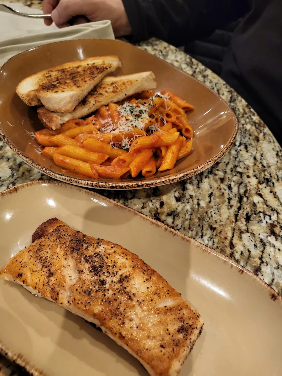 Penne Alla Vodka with Salmon, Blaze Bistro and Lounge