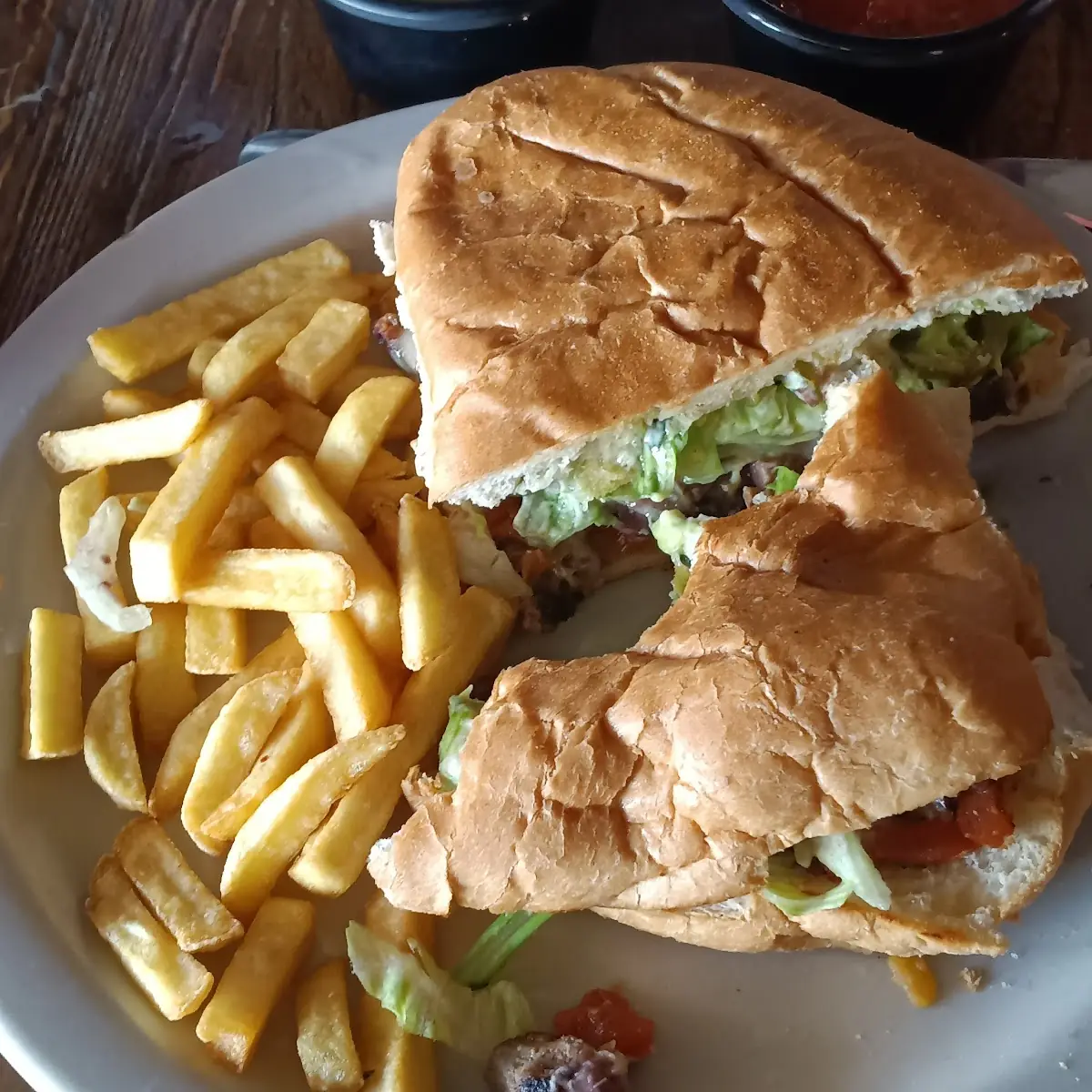 Carne Asada Torta with Fries