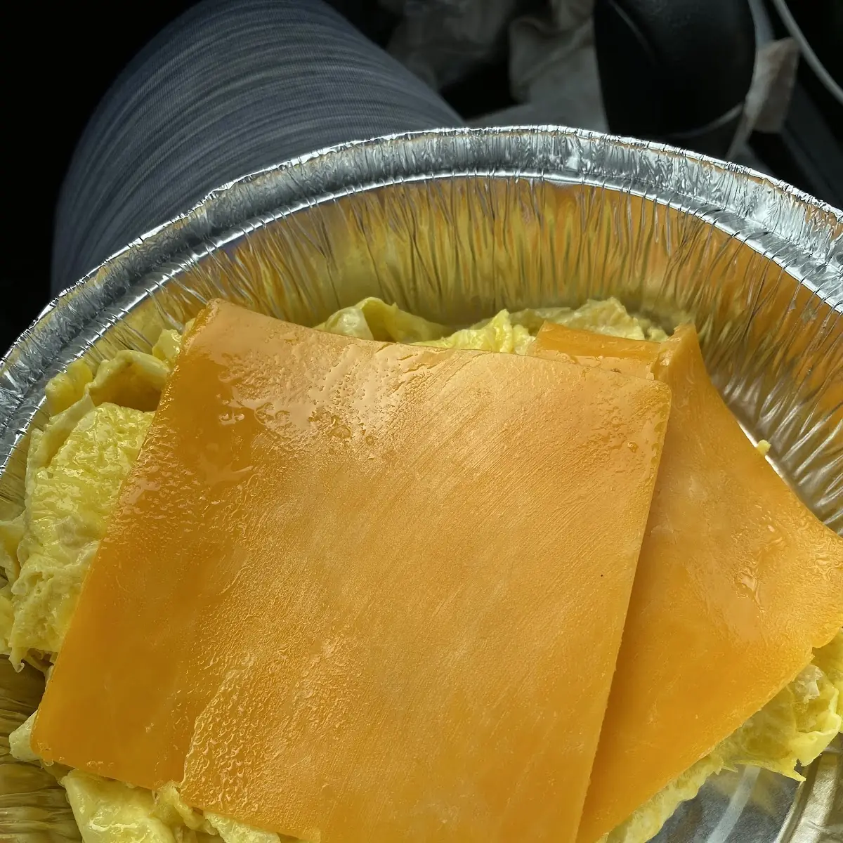 Scrambled Eggs with Cheddar Cheese