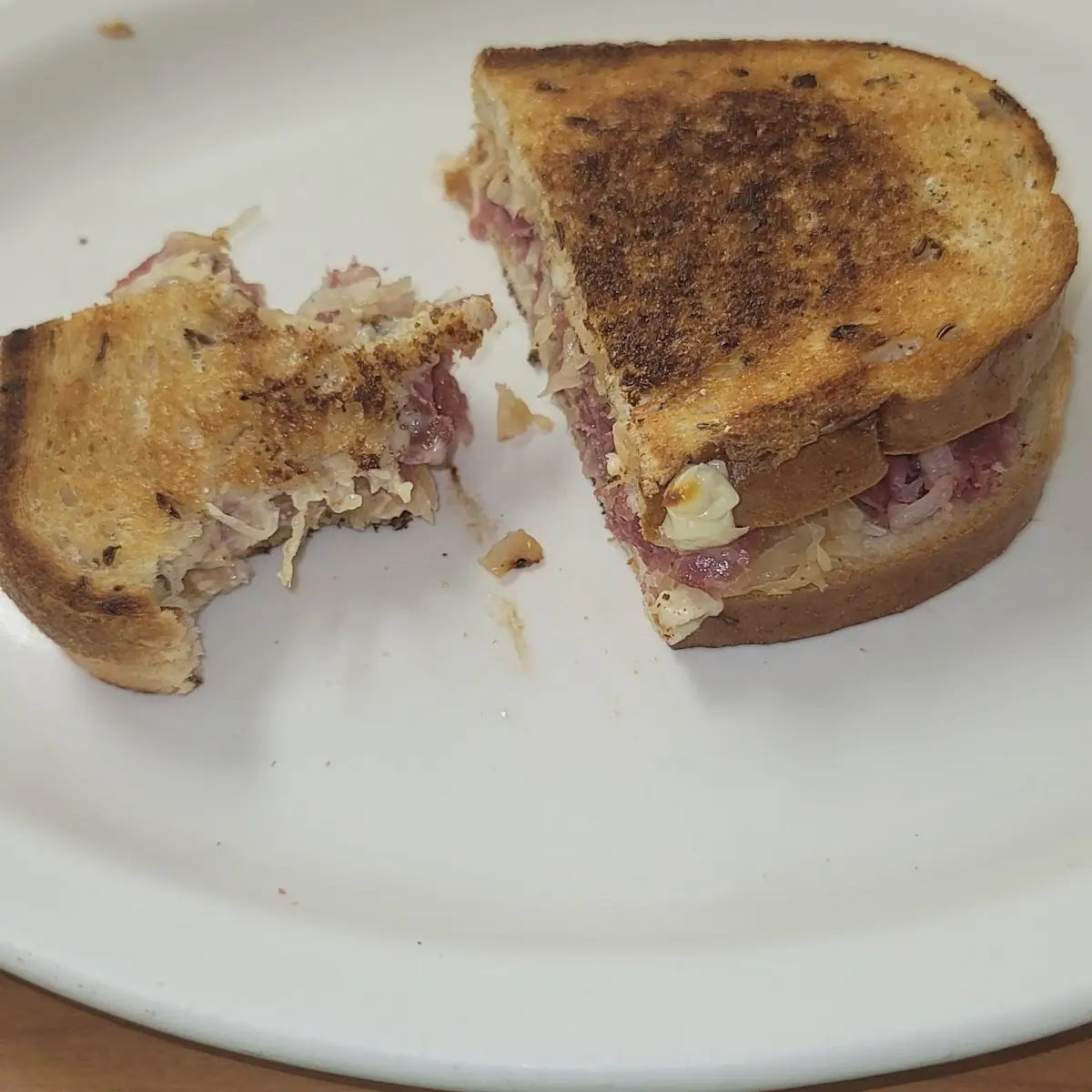 Sliced Corned Beef and Swiss Cheese