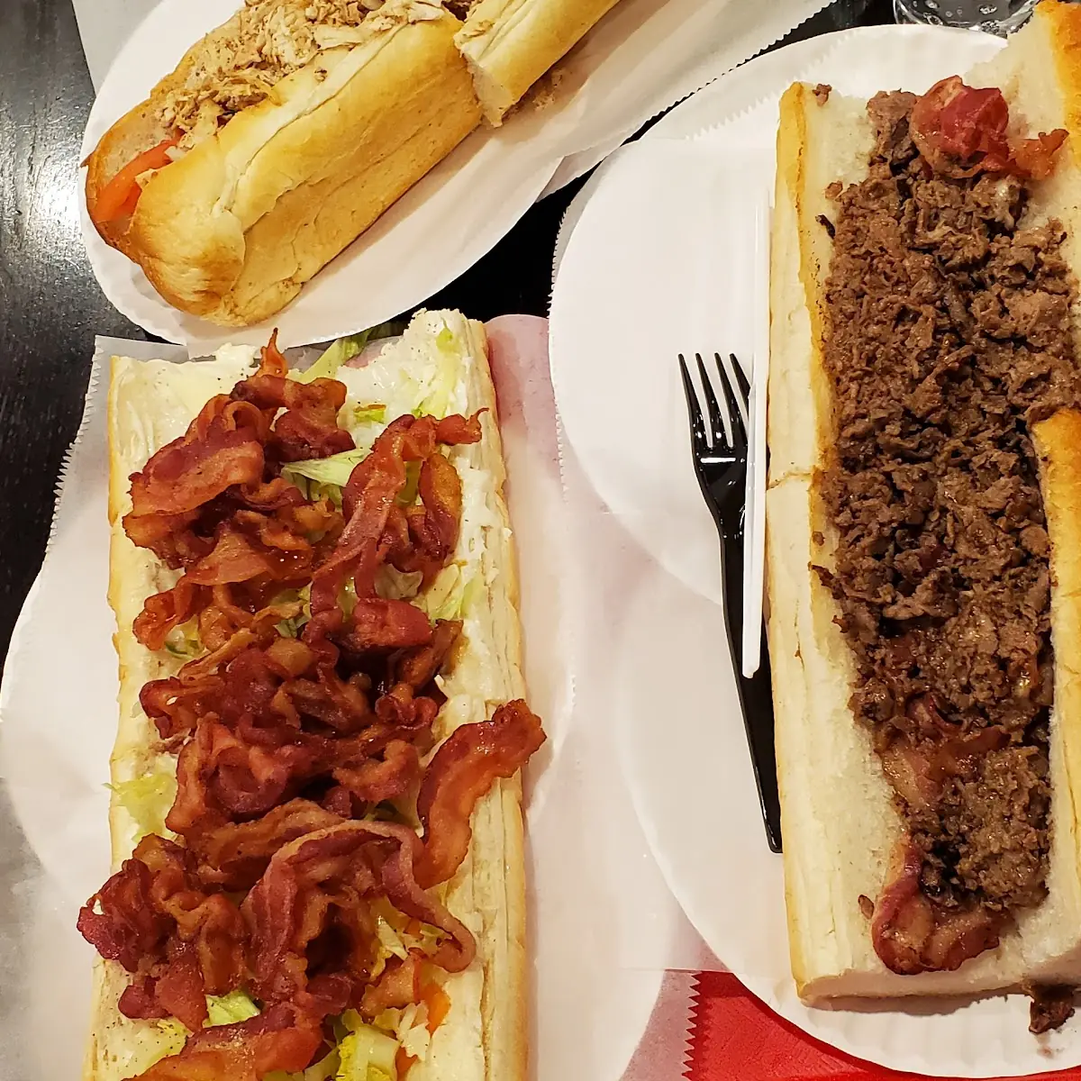 Bacon Double Cheese Sub Large