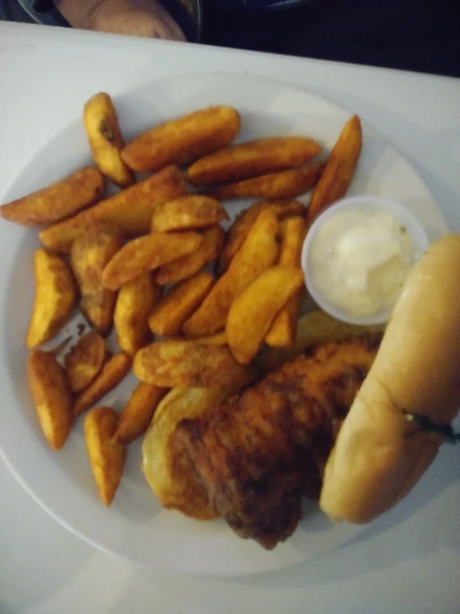 Beer Battered Cod Sandwich N Tavern Fries