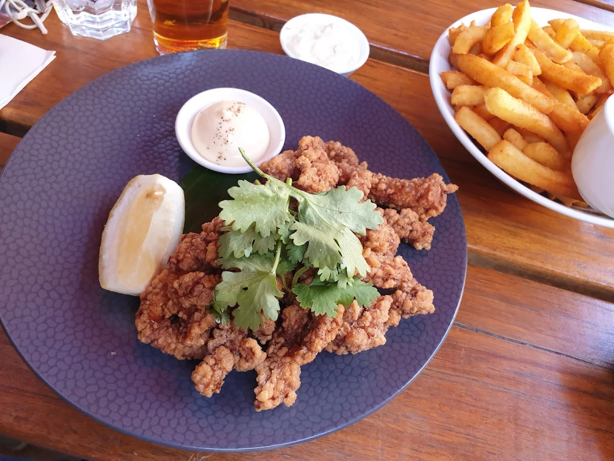 Five Spiced Squid Karaage Black Pepper and Yuzu Mayo, The Precinct Hotel
