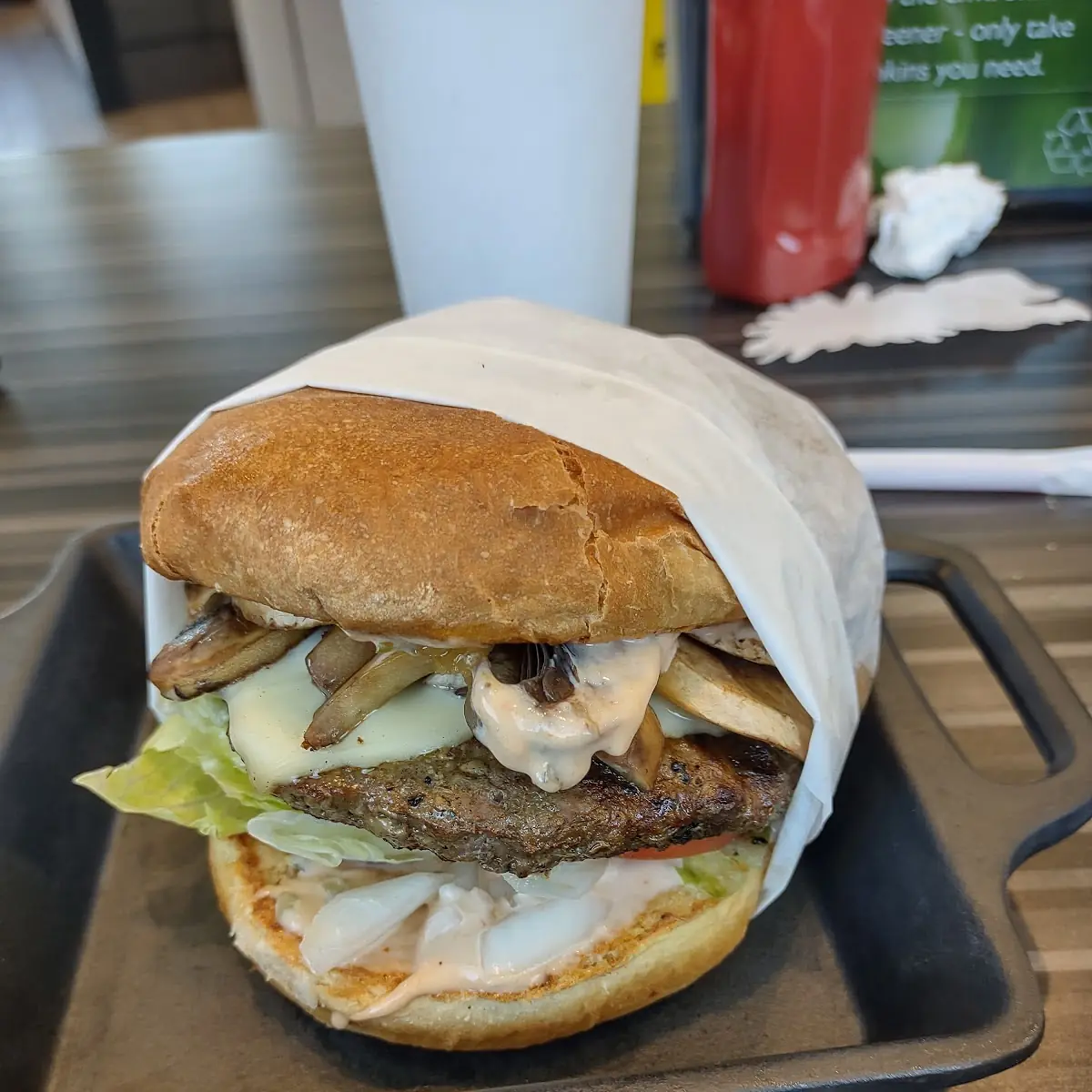 Mushroom Swiss Burger