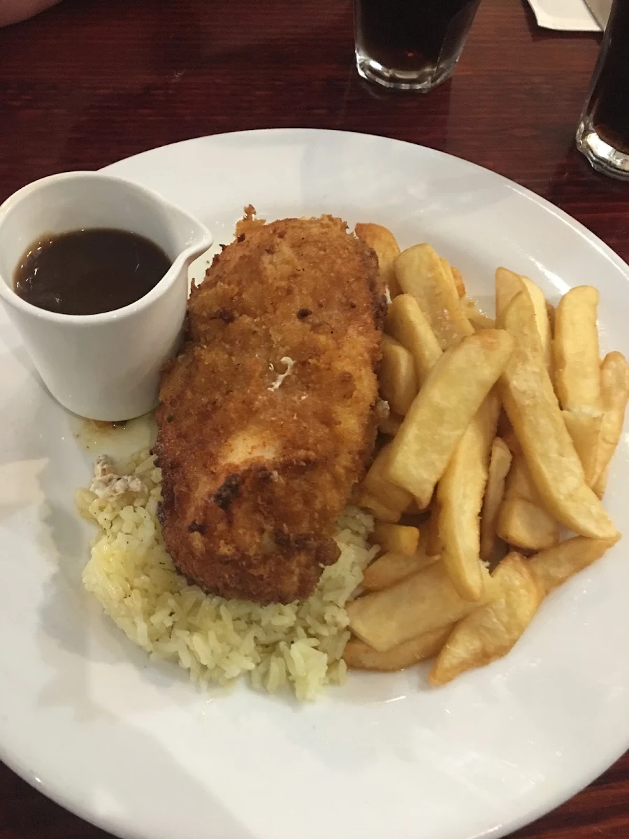 Chicken Kiev with Rice, Criterion Hotel