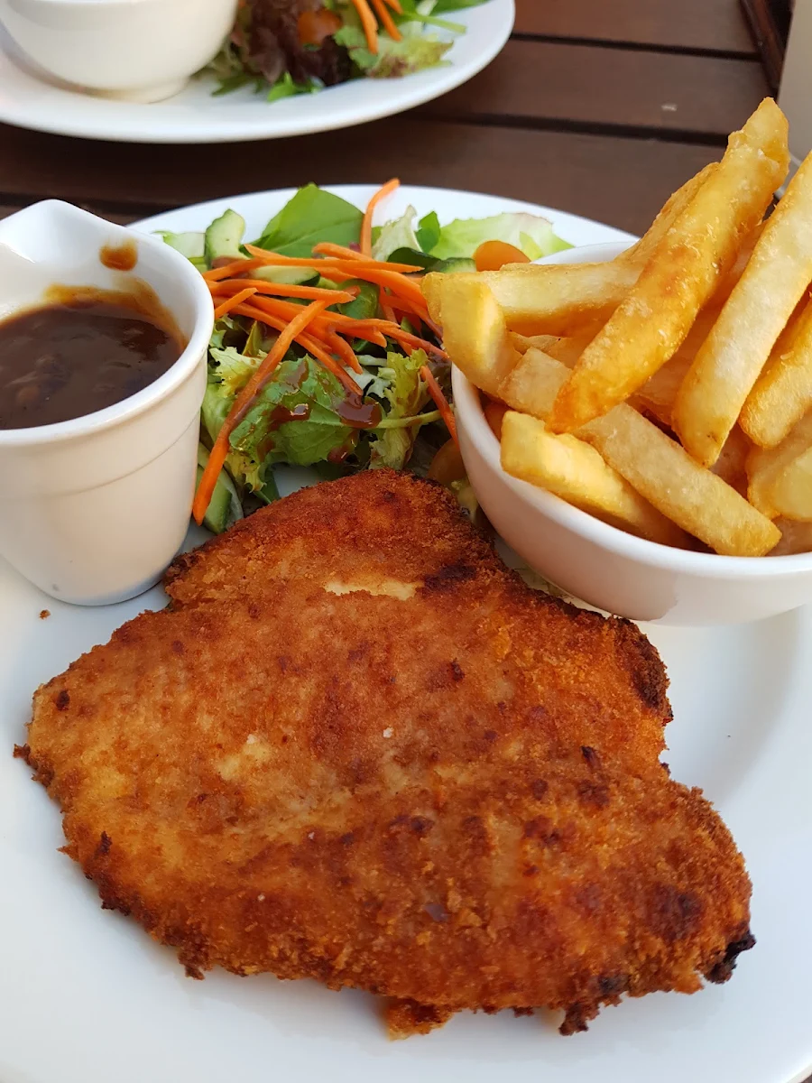 Chicken Snitz N Chips and Salad, Criterion Hotel