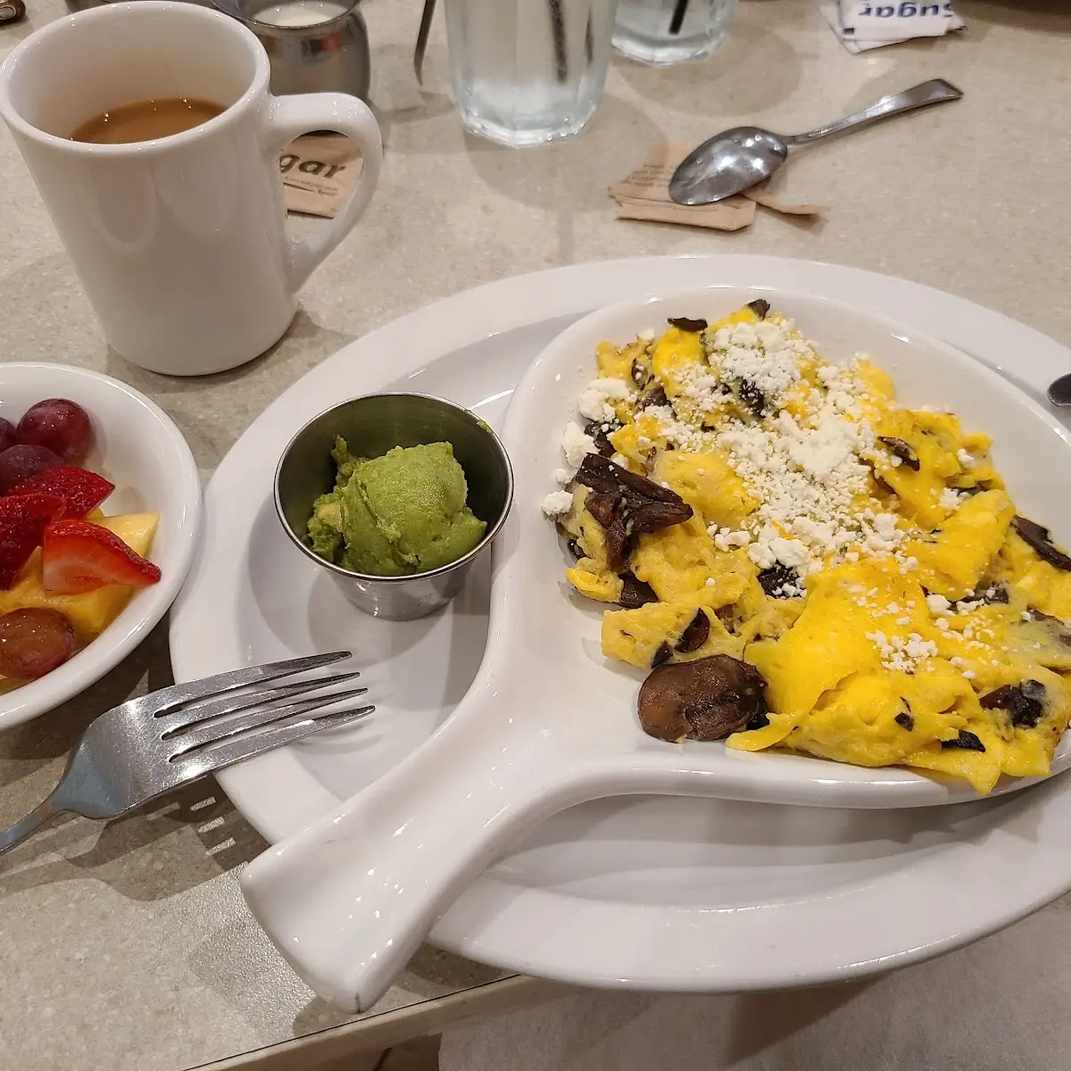 Wild Mushroom and Roasted Garlic Scramble