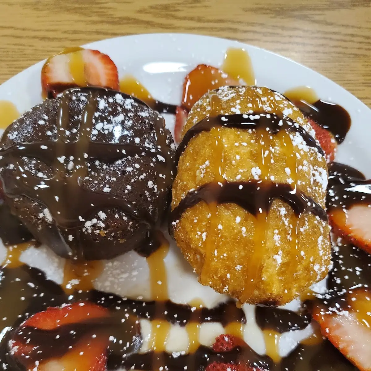 Chocolate Lava Cake with Deep Fried Ice Cream