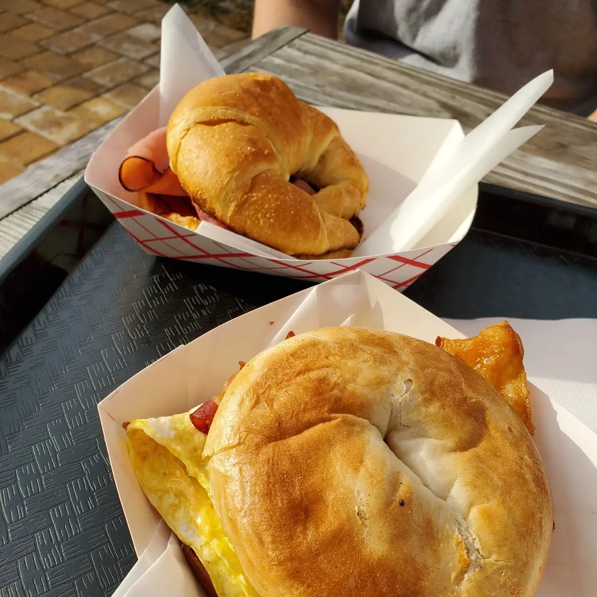 Bacon Egg and Cheese on Plain Bagel