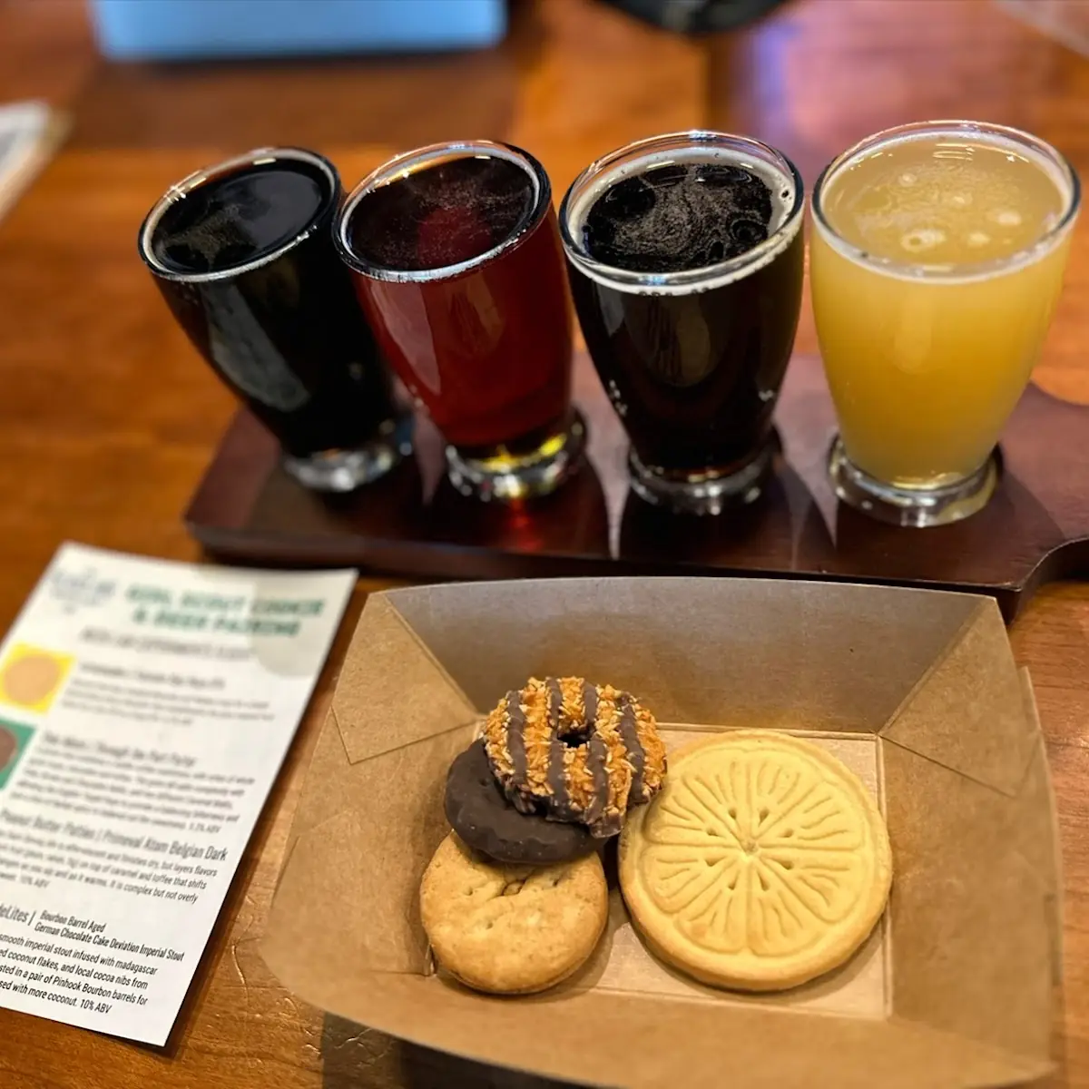 Girl Scout Cookie Beer Flight