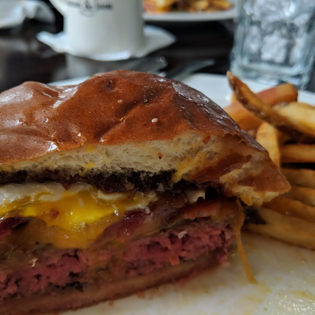 Bacon Jam Burger and Fries