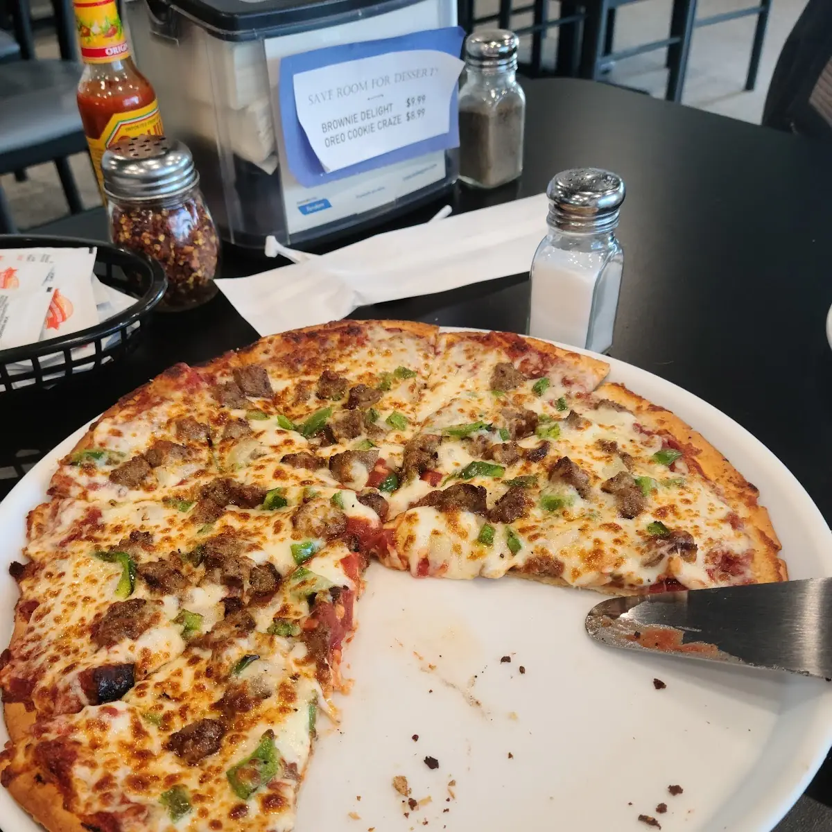 Pizza - Sausage Green Peppers and Onion