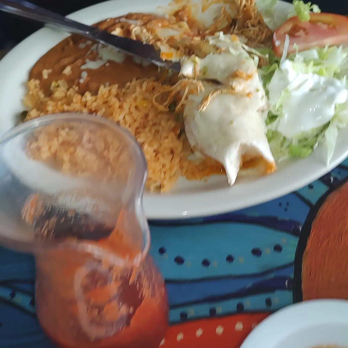 Chicken Enchilada Plate