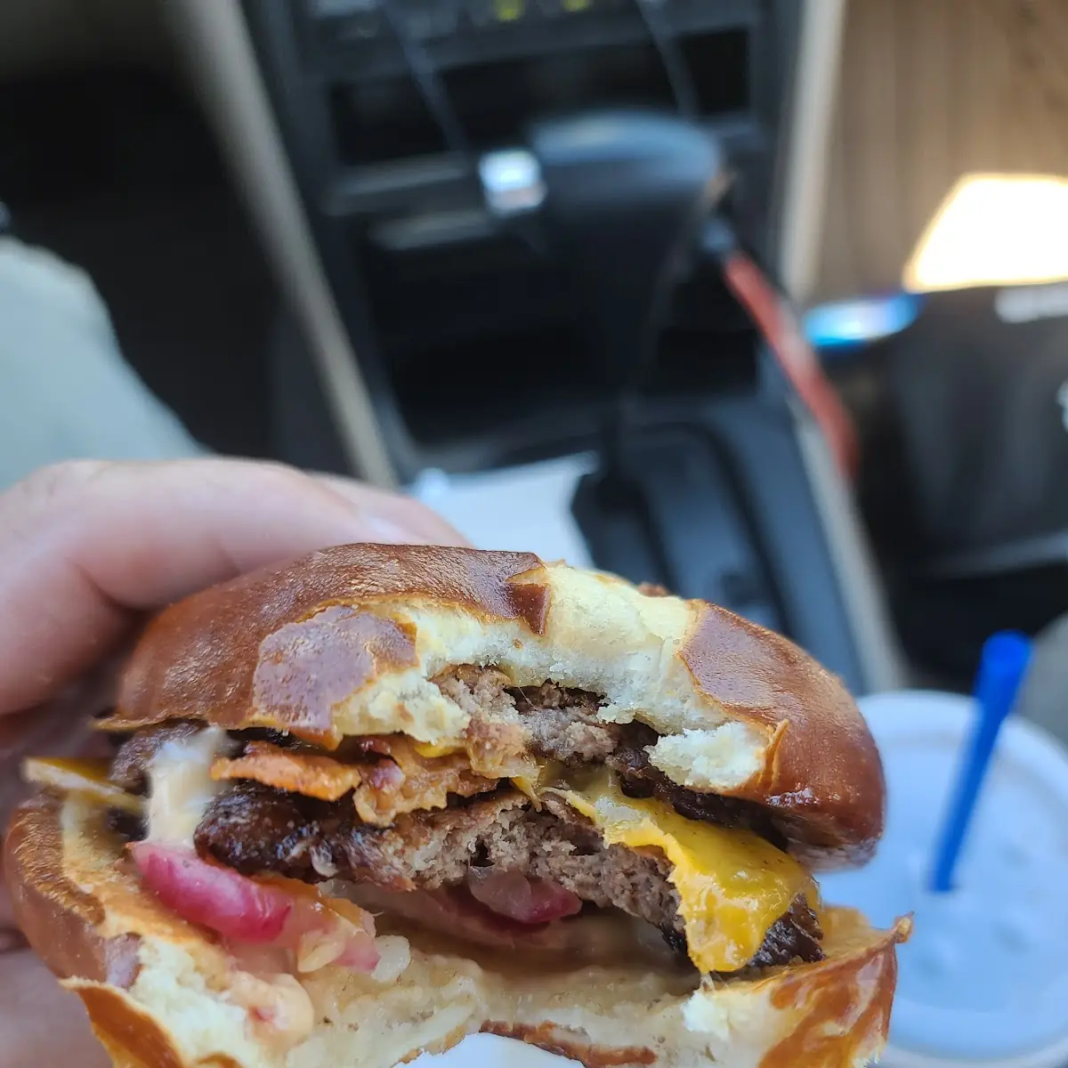 Pretzel Bacon Cheeseburger