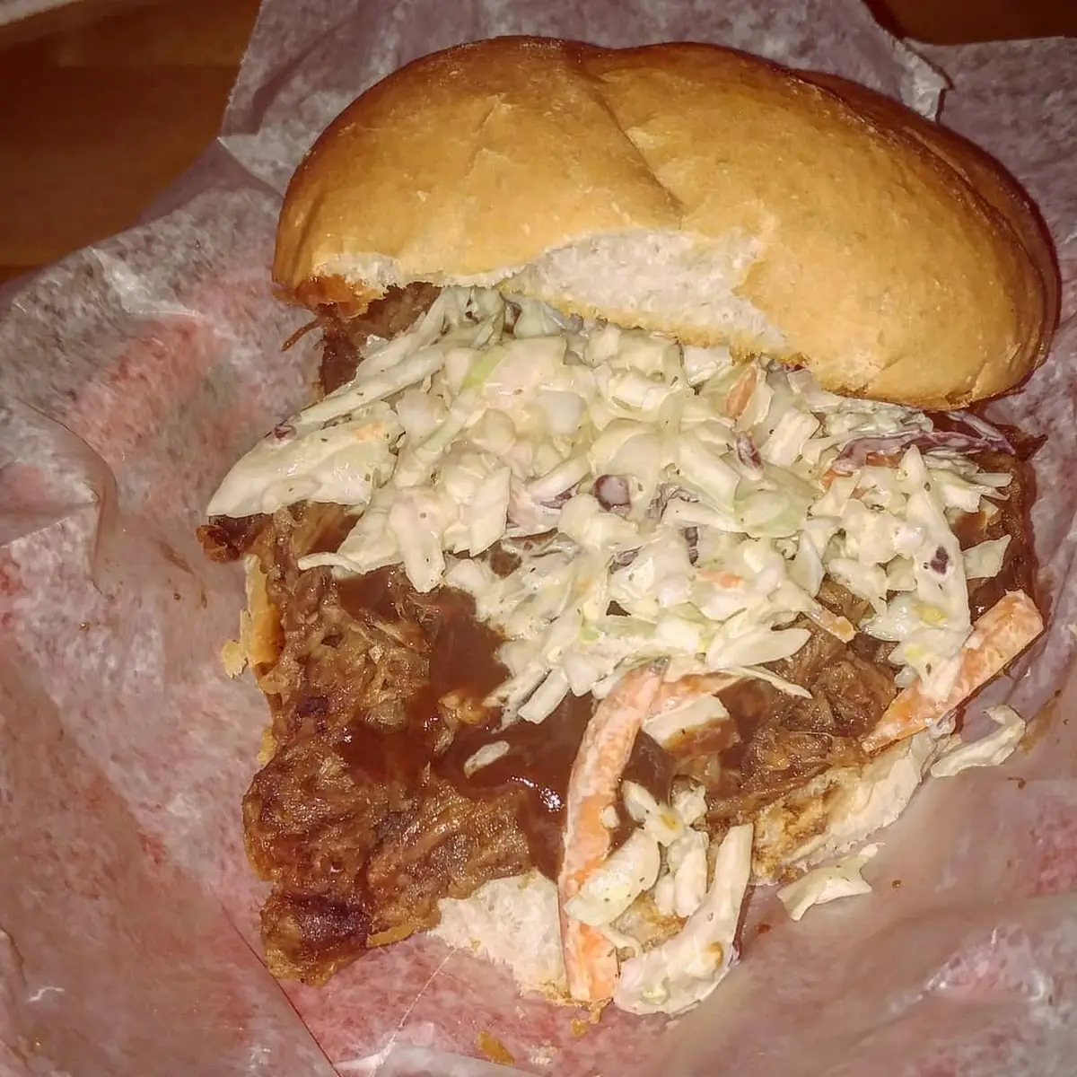 Perky Porter Pulled Pork Sandwich