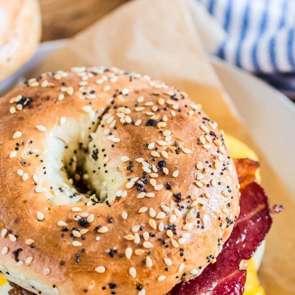 Bacon Egg Cheese Everything Bagel