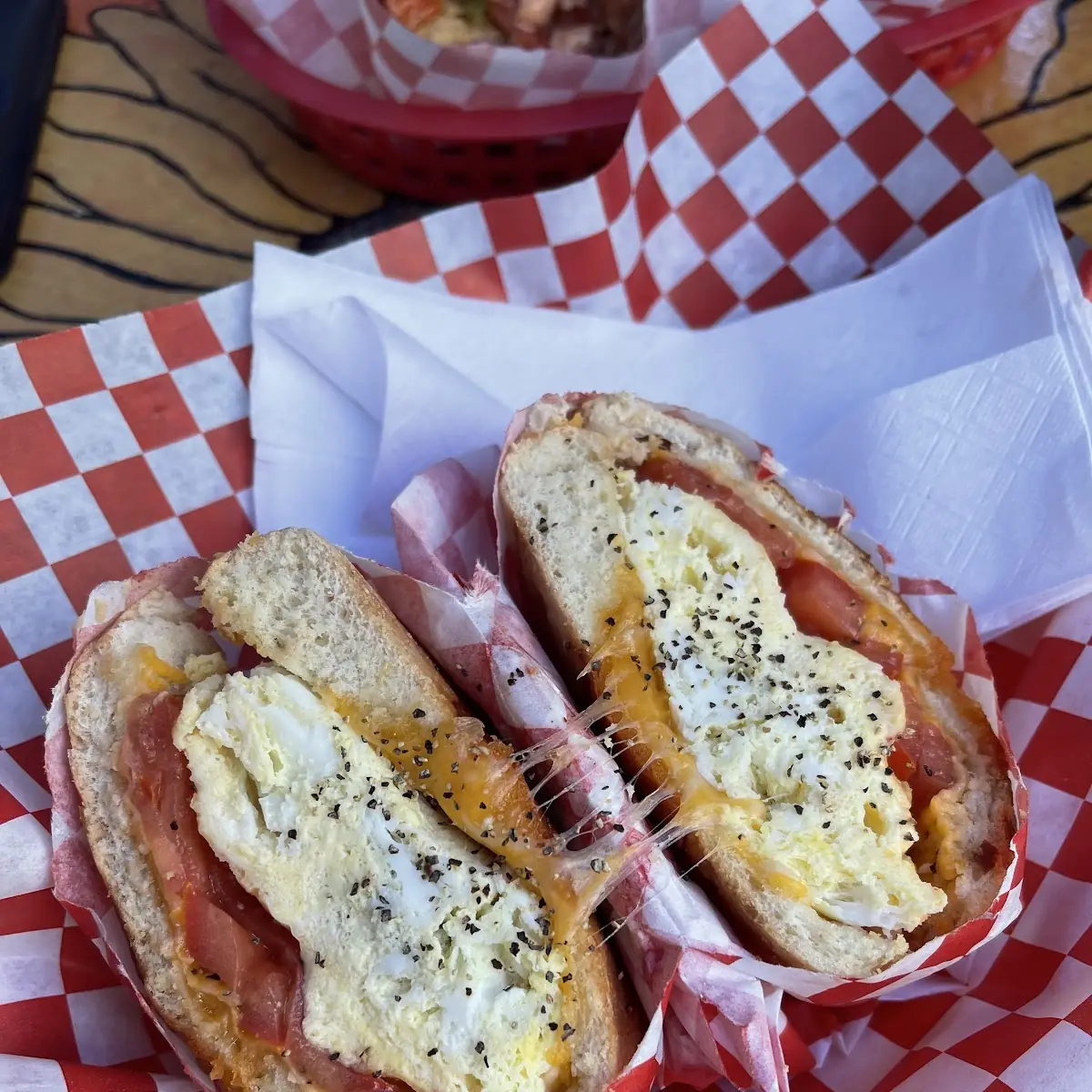 Egg Tomato Cheese Bagel