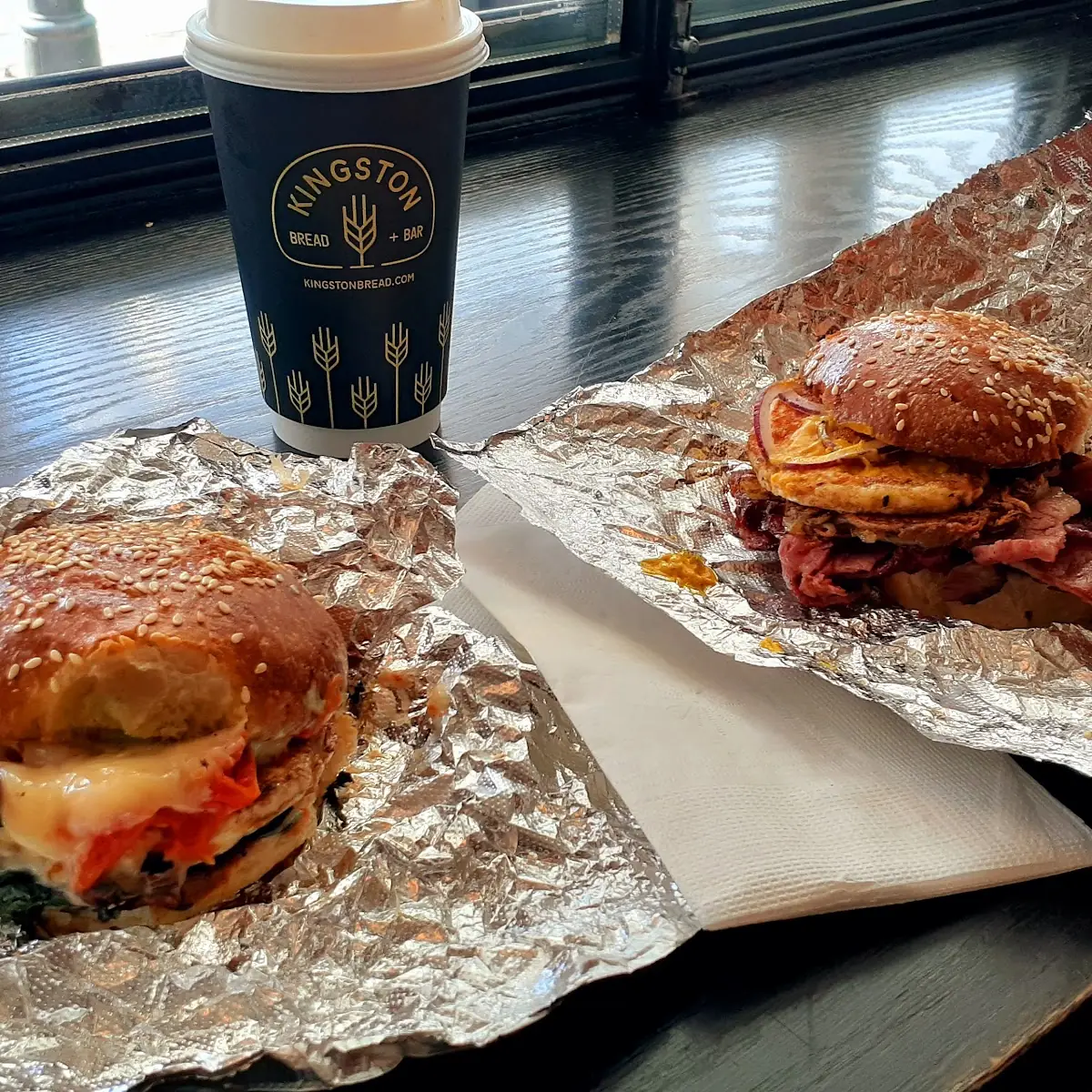 Egg Sandwich & Corned Beef Hash Sandwich