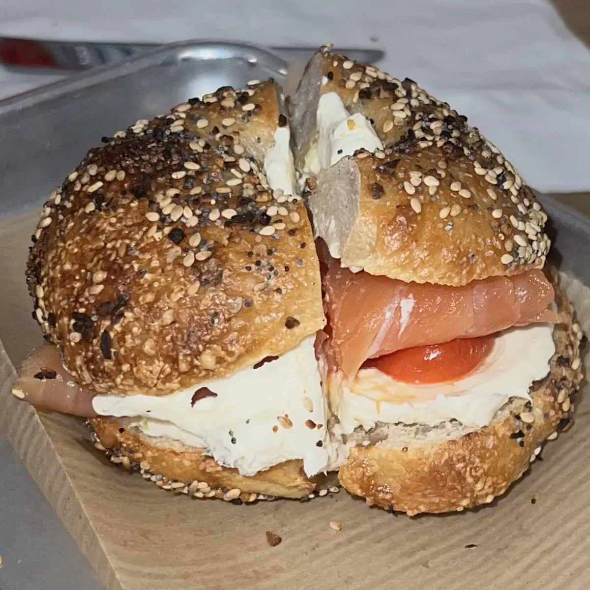 Everything Bagel with Lox & Cream Cheese