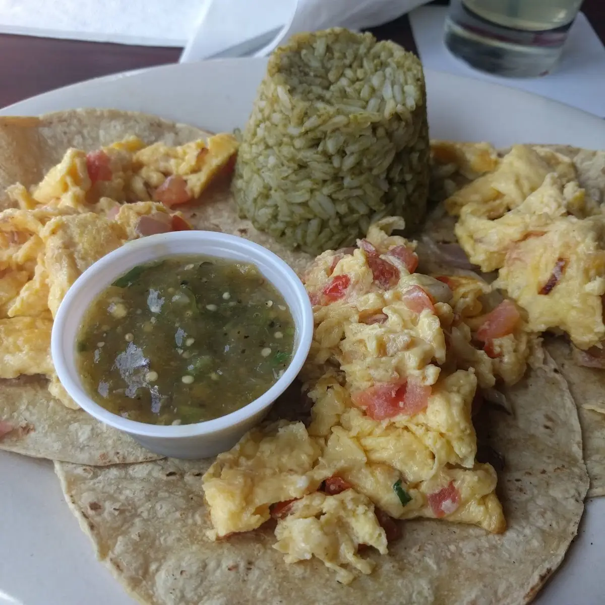 Salsa Verde Breakfast Tacos Without Queso
