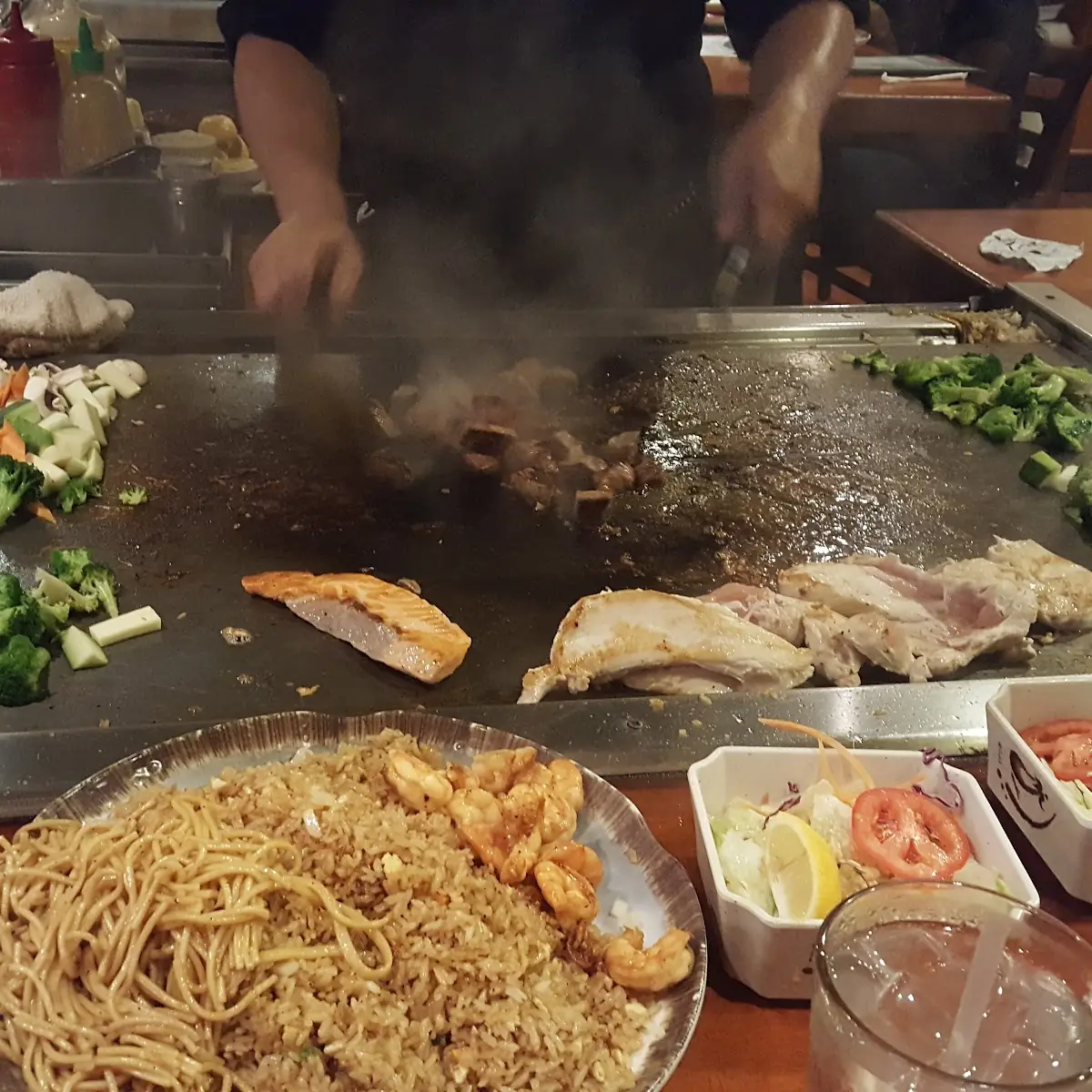 Hibachi Steak and Shrimp Fried Rice Chicken