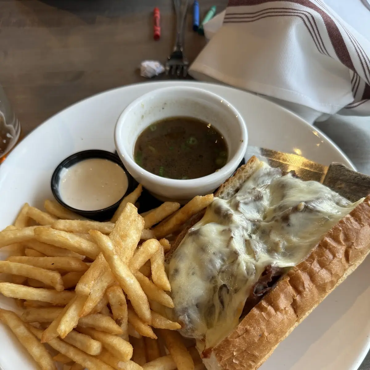 French Dip with French Fries