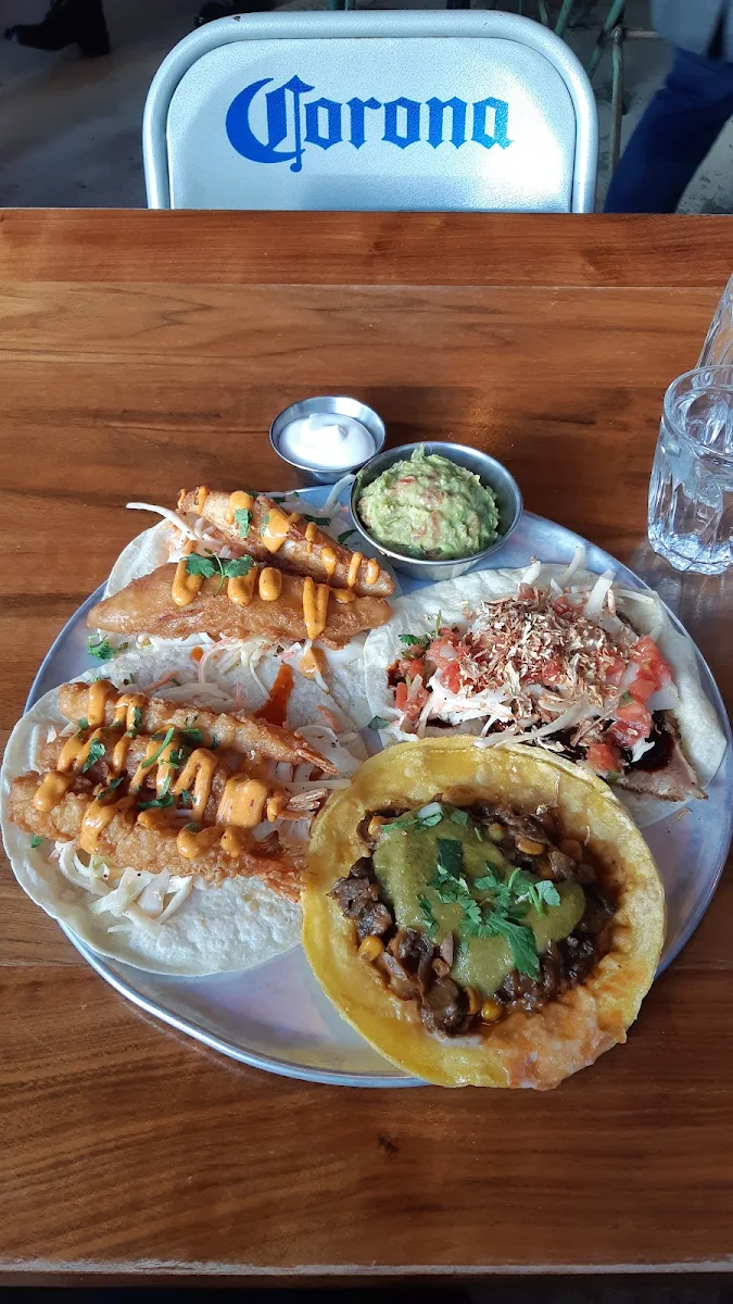 Taco Corn Camarones Zarandeados, COMEDOR By La Taqueria Pinche Taco Shop