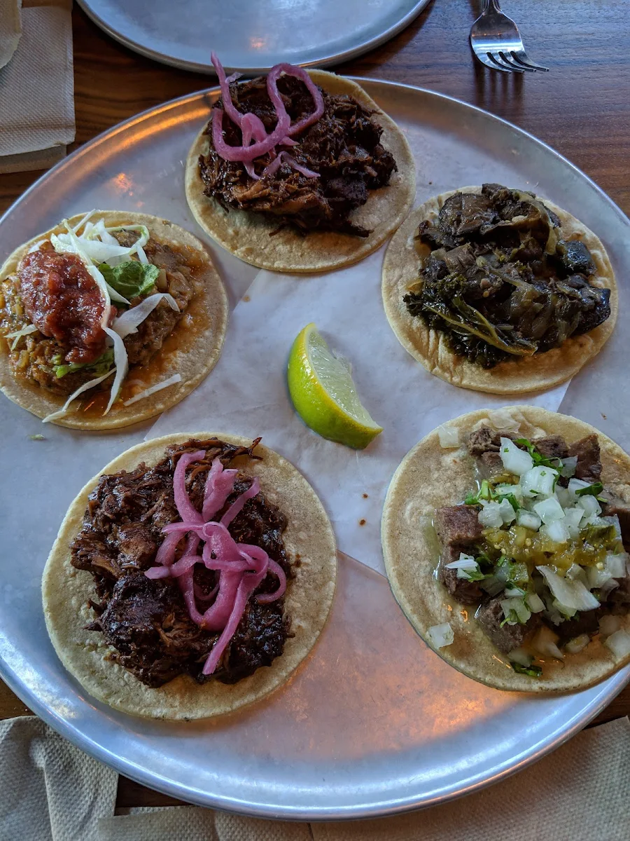 Taco Corn Meat Lengua, COMEDOR By La Taqueria Pinche Taco Shop