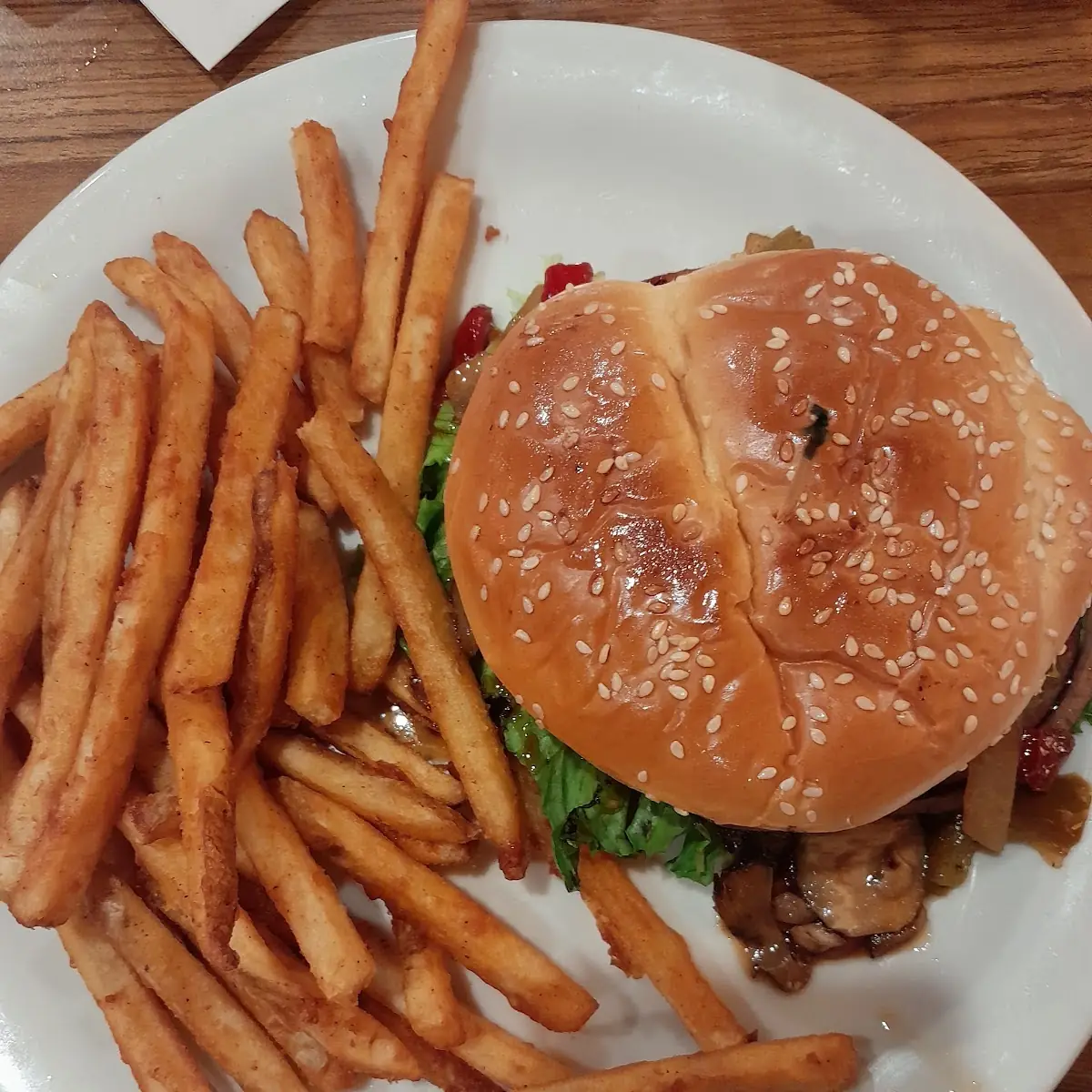Bacon Cheeseburger with French Fries