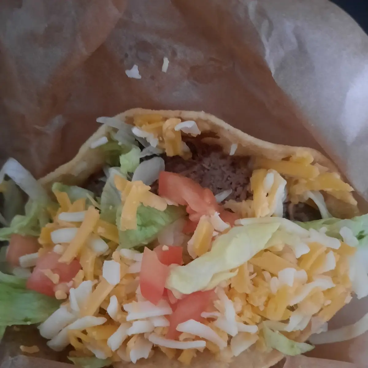 Shredded Beef Hard Shell Taco