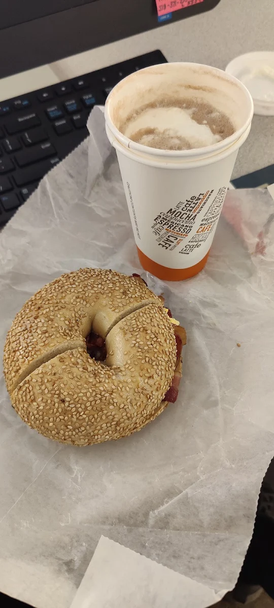Bacon Egg & Cheese on a Seasame Bagel