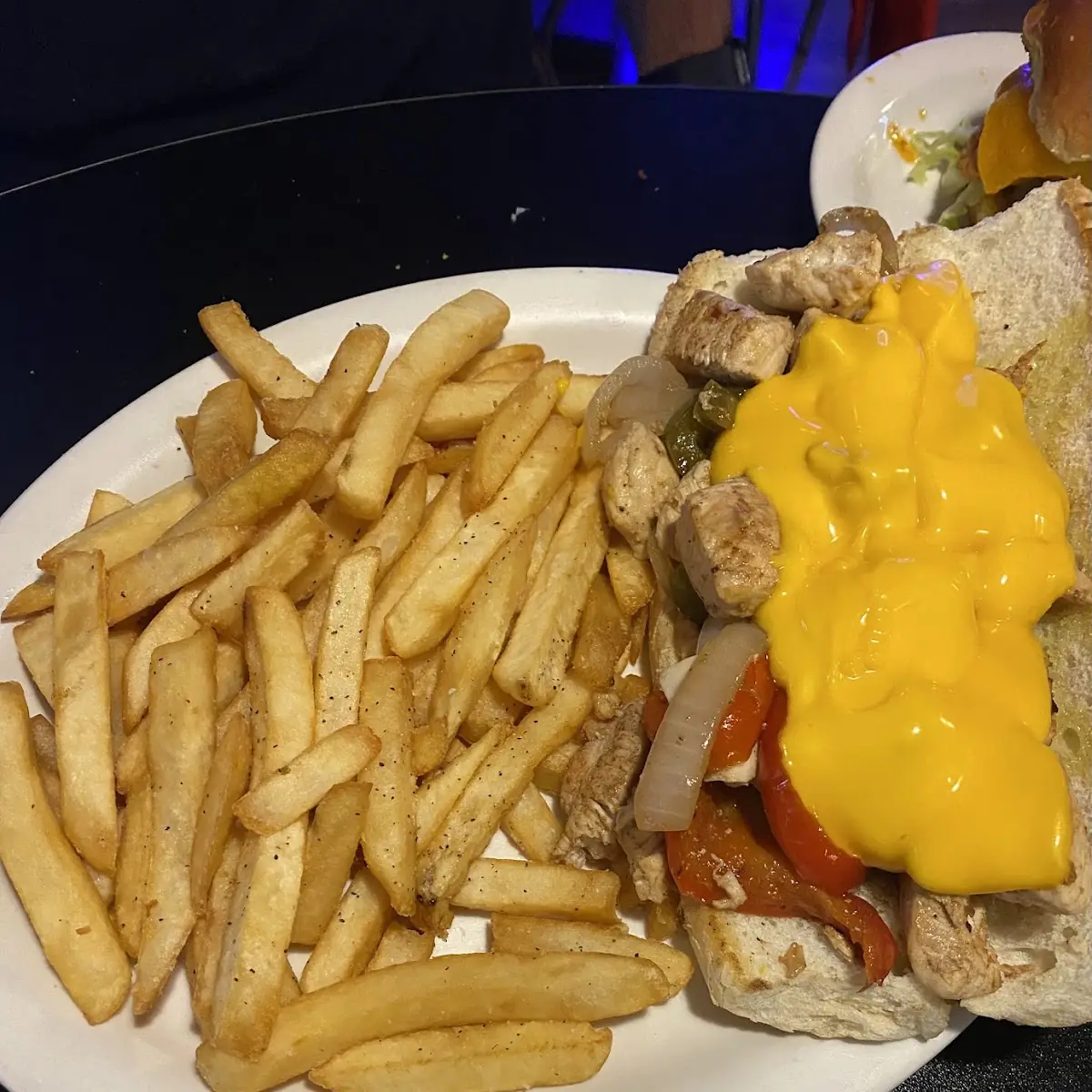 Gross Cheese Sauce on Sandwich