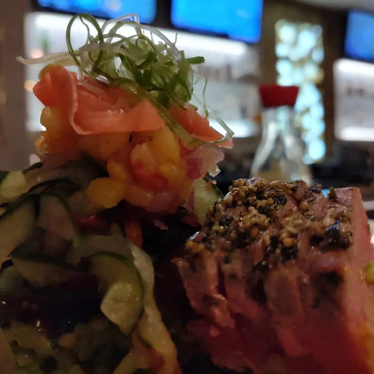 Tri Pepper Seared Rare Ahi Tuna