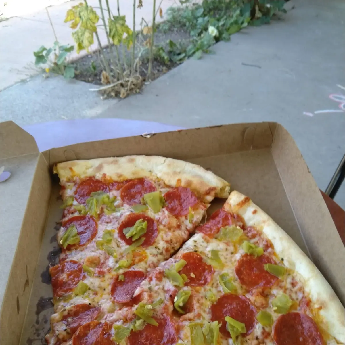 Pepperoni and Green Chile Slices