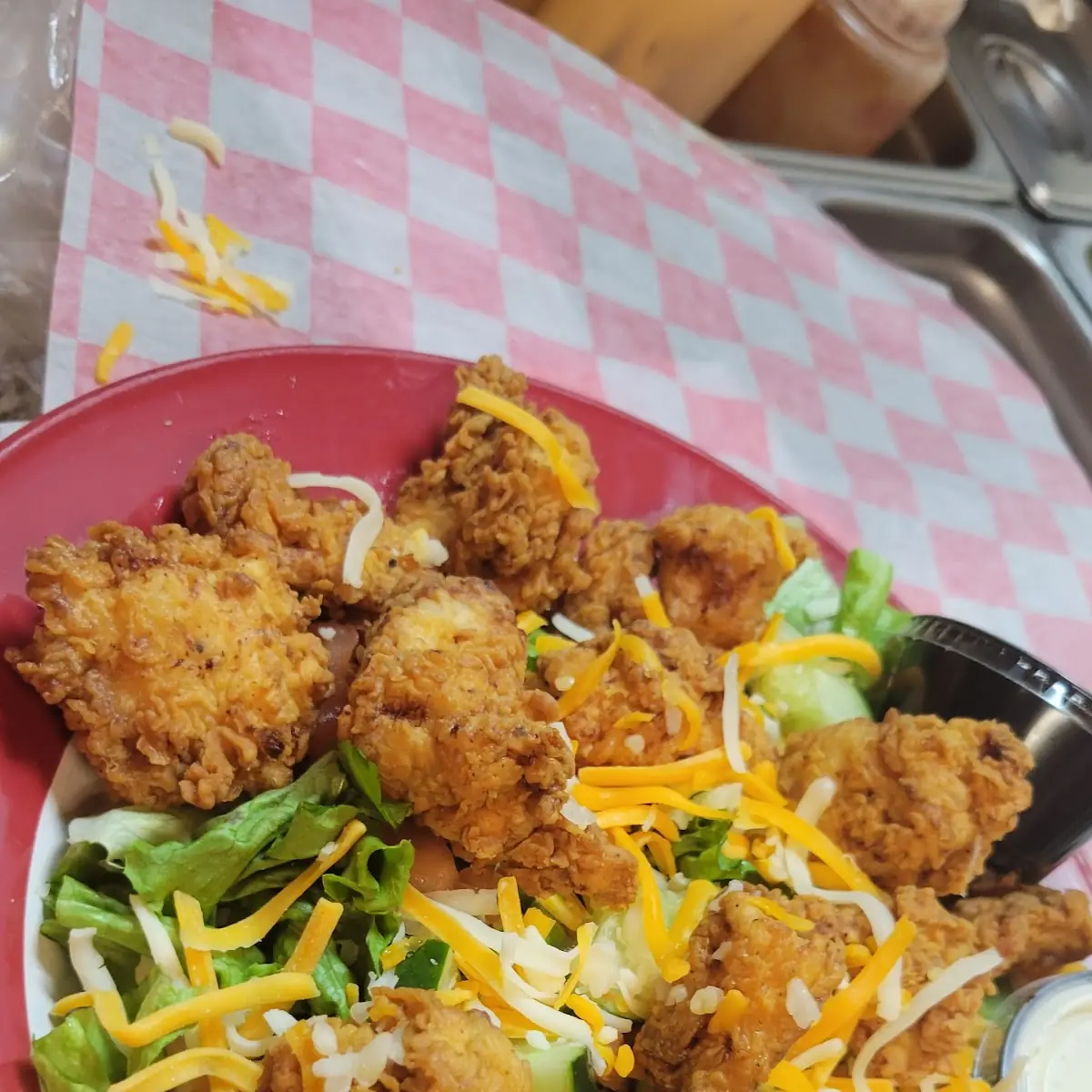House Salad Add Fried Chicken Bite