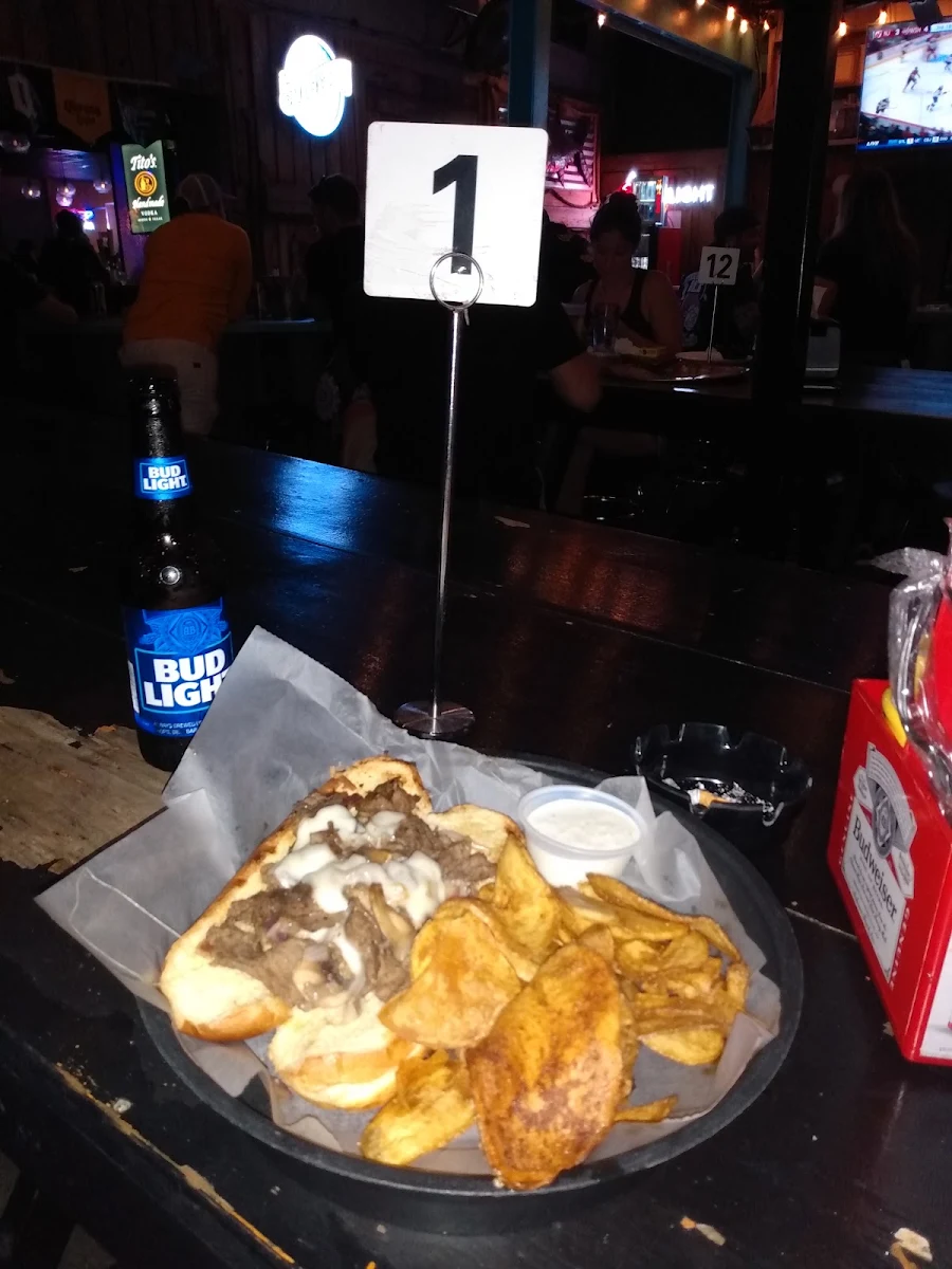 Steak and Cheese with Home Made Potato Chips