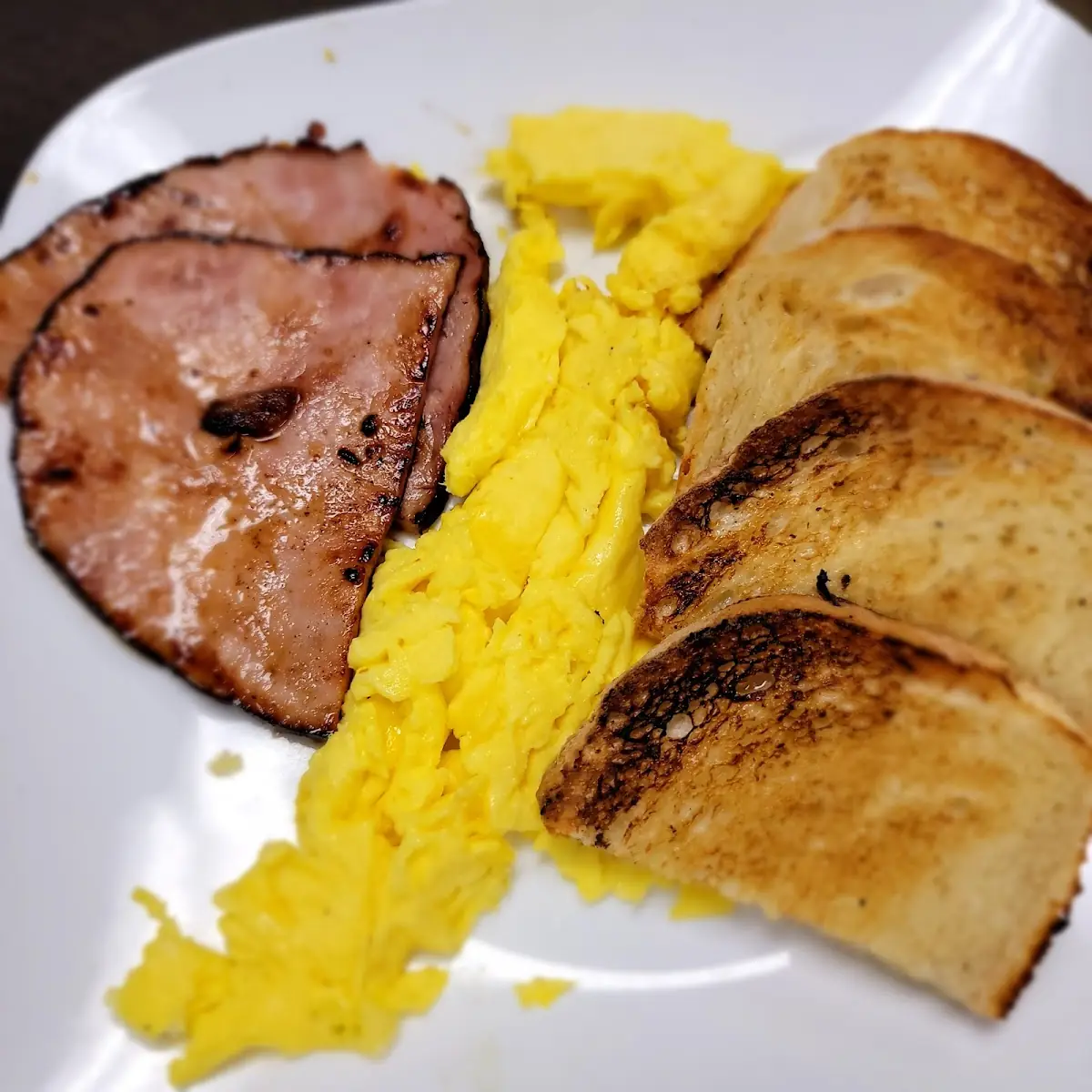 Ham Scrambled Eggs Italian Toast