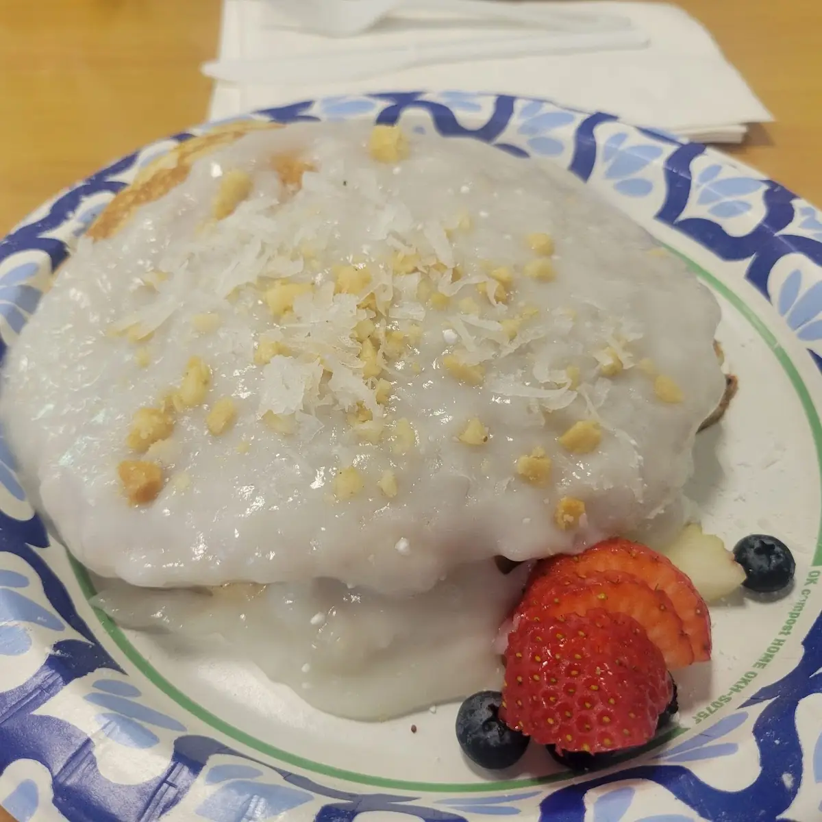 Haupia Macadamia Nut Pancakes