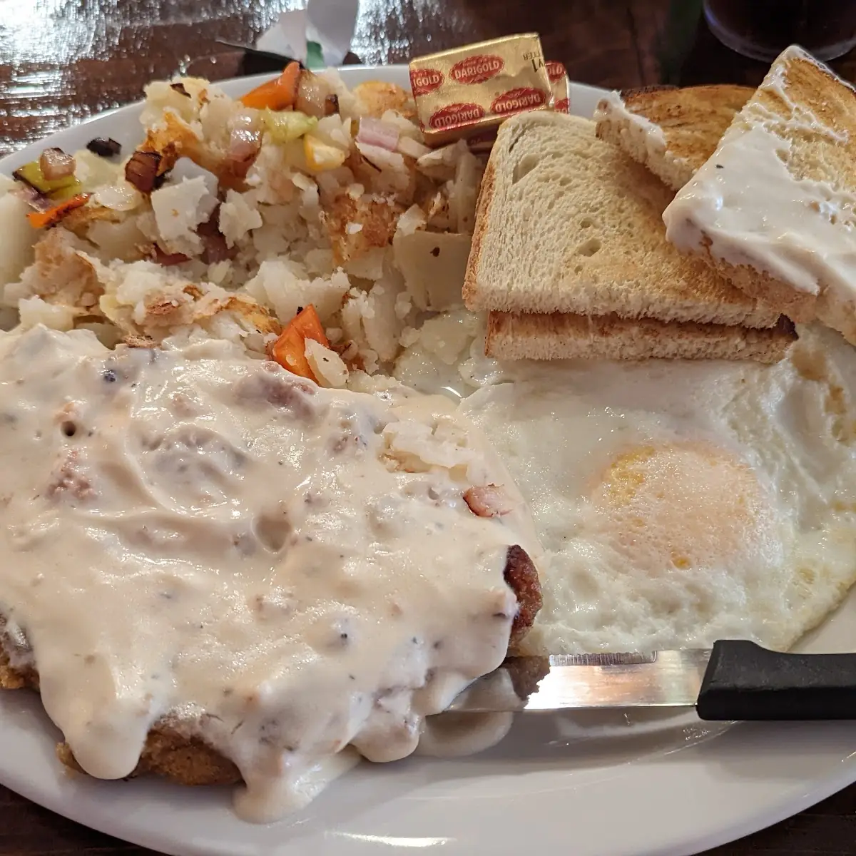 Chicken Fried Steak and Eggs