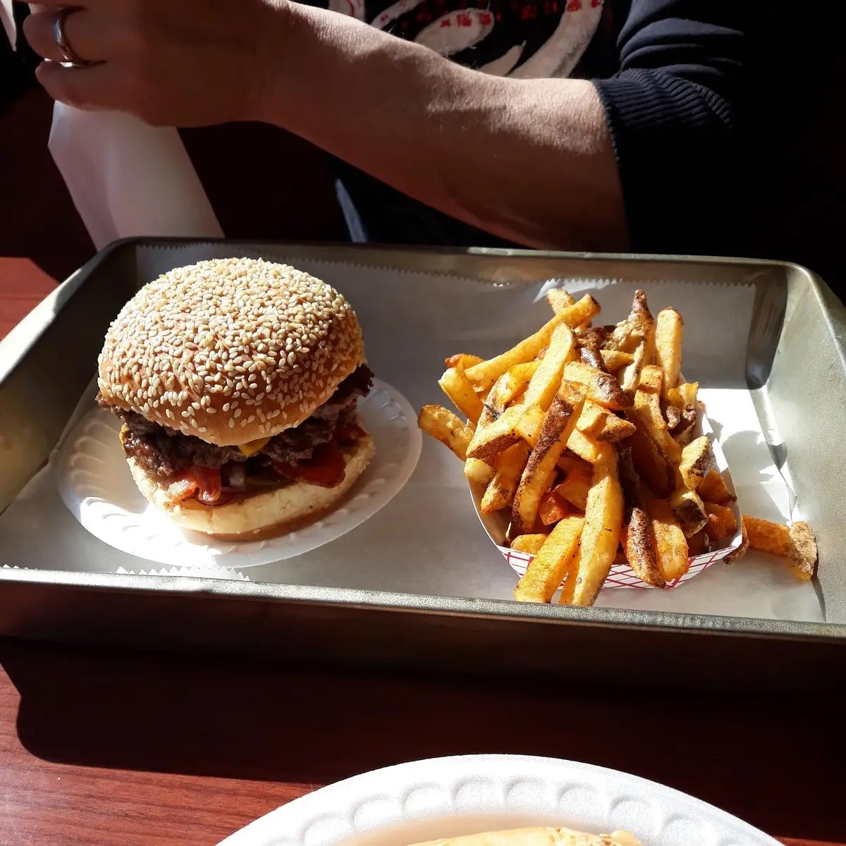 Cheese Burger and Fries