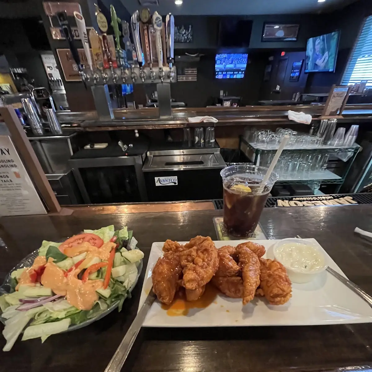 Side Salad and Chicken Tails